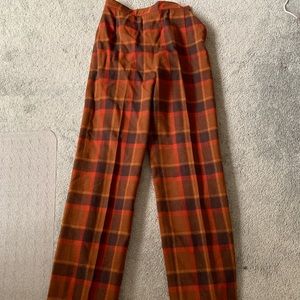 Vintage Checkered High Waisted Pants